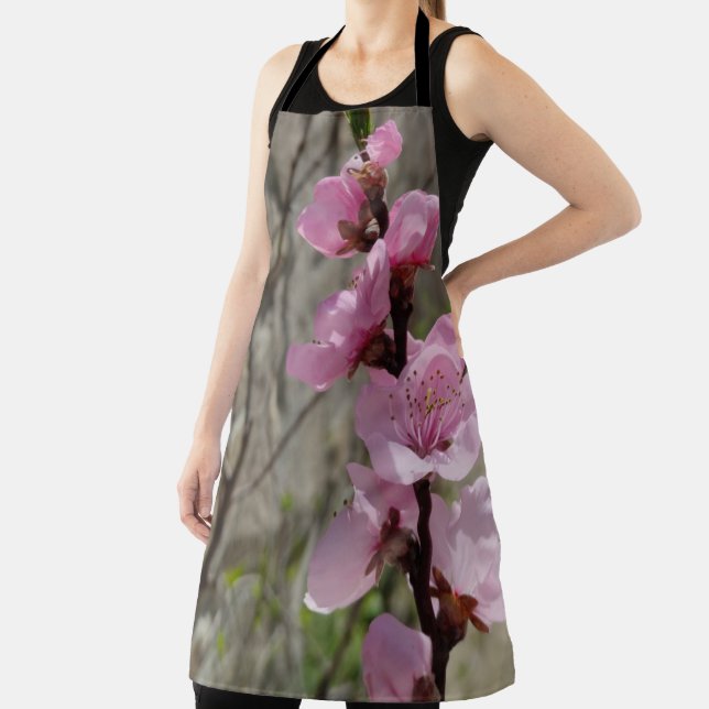 Peach petal flower apron (Insitu)