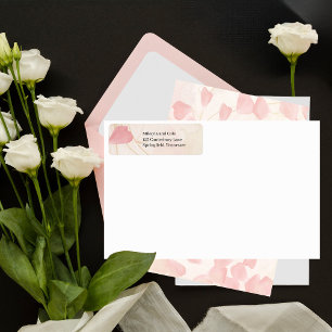 Peach Petals & Cream Return Address Sticker