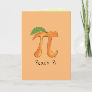 Peach Pi Greeting Card