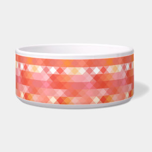 peach pink and white geometric