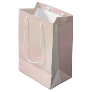 Peach Pink Blush Tie Dye Watercolor Medium Gift Bag