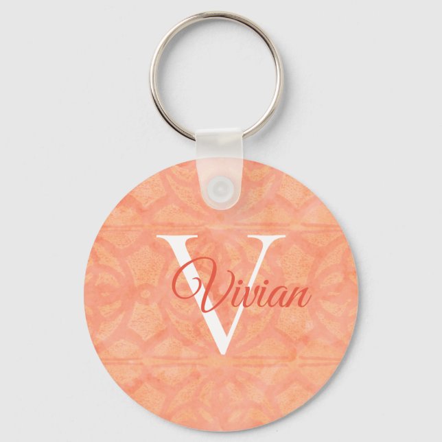 Peach Pink Key Ring (Front)