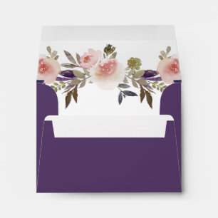 Peach Pink Lavender Purple Wildflowers A2 Envelope