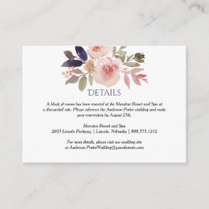 Peach Pink Lavender Wildflowers Enclosure Cards
