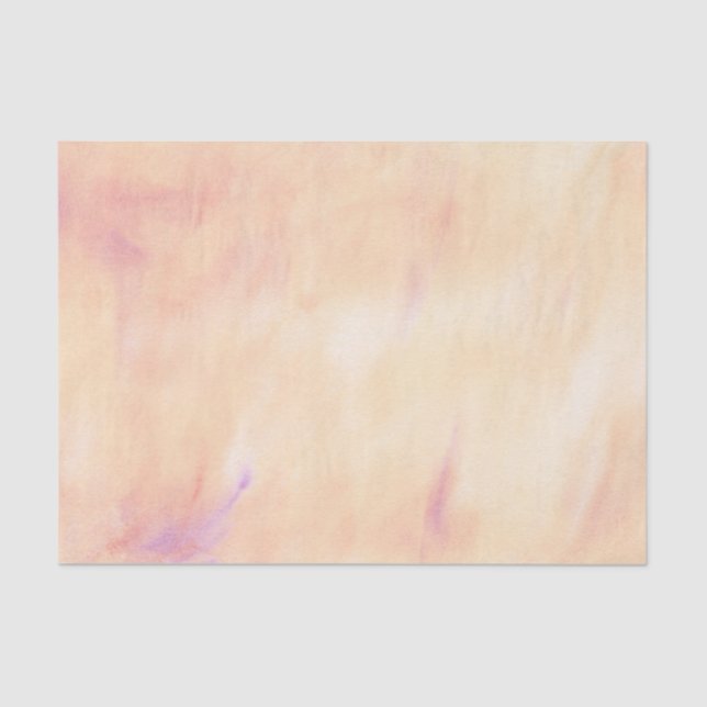 Peach Pink Marble Watercolor Pattern Tissue Paper (Front)