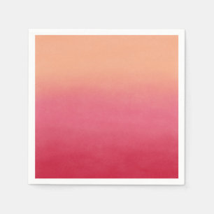 Peach Pink Ombre Abstract Art Painting Napkin