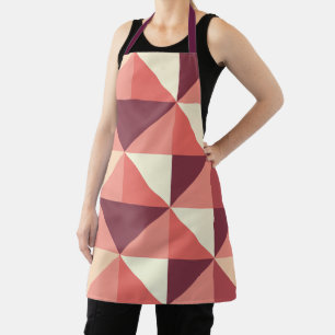 Peach Pink Purple Triangle Geometric Apron