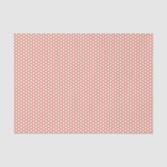 Peach polka dots tissue paper (Front)