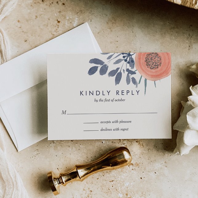 Peach Poppies Wedding RSVP Response (Creator Uploaded)