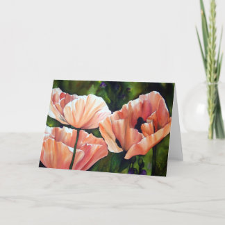 Peach Poppy Greeting Card