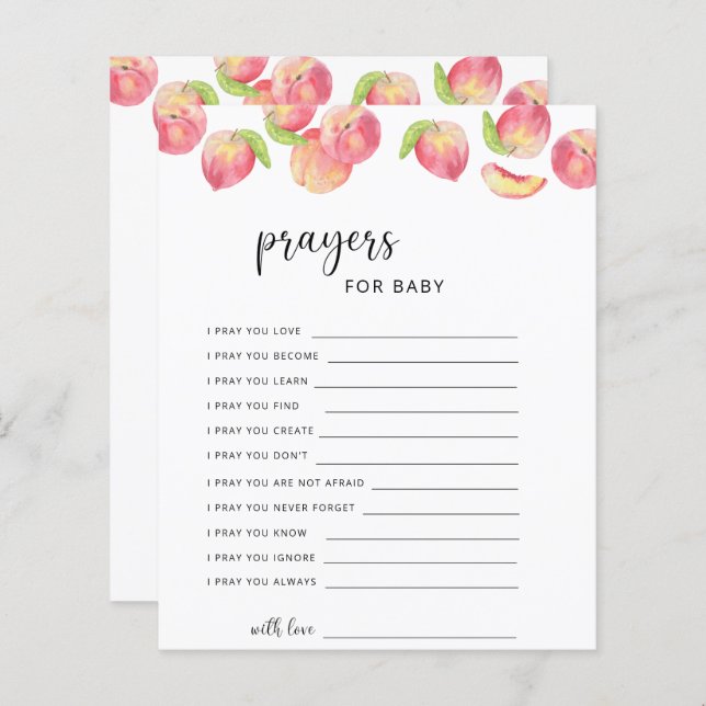 PEACH - prayers for baby (Front/Back)