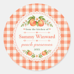Peach Preserves Homemade Gift Label