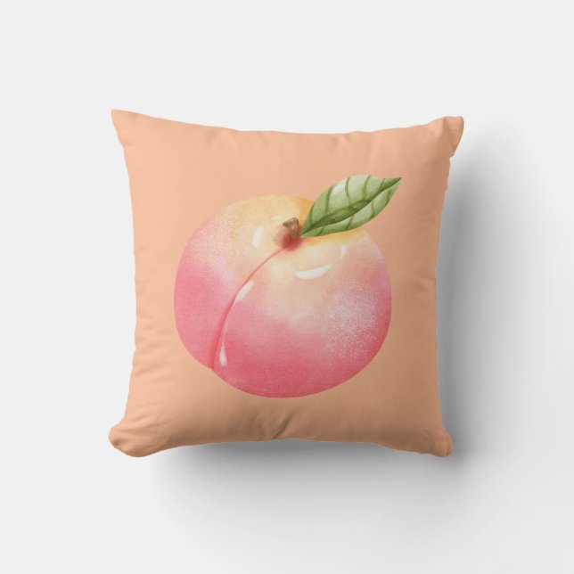 Peach Print Cushion (Front)