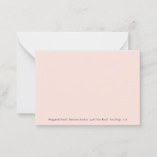 Peach Professional Name Note Cards