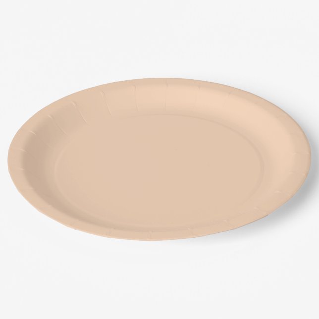 Peach Puff High End Coloured Paper Plate (Angled)