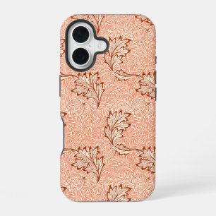 Peach Red Floral Botanical Pattern Morris William iPhone 16 Case