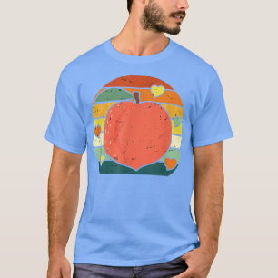 Peach Retro Tropical Summer Peach Fruit Lovers T-Shirt