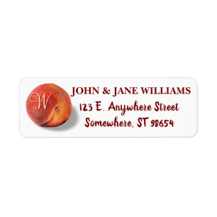 Peach Return Address Label