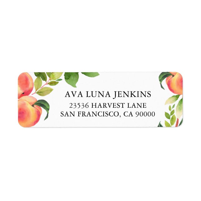 Peach Return Address Labels (Front)