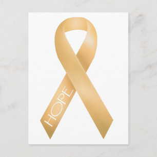 Peach Ribbon Postcard
