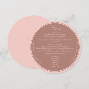 Peach Romance Wedding Circle Menu