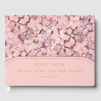 Peach Romance Wedding  Guest Book