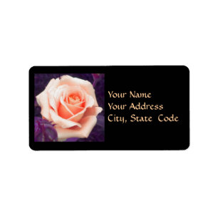 Peach Rose Address labels