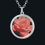 peach rose and dewdrops silver plated necklace<br><div class="desc">Pink peach lovely garden rose. perfect for a wedding, engagement bridal birthday or Send a message to sandycloss@gmail.com if you would like to see any of these designs on a product not shown. I will gladly make a custom-made product just for you. To Search for a particular product, just type...</div>