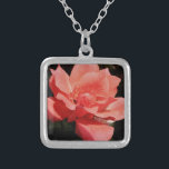 peach rose and dewdrops silver plated necklace<br><div class="desc">Pink peach lovely garden rose. perfect for a wedding, engagement bridal birthday or Send a message to sandycloss@gmail.com if you would like to see any of these designs on a product not shown. I will gladly make a custom-made product just for you. To Search for a particular product, just type...</div>