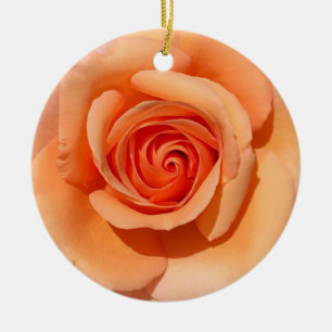 Peach Rose Ceramic Tree Decoration