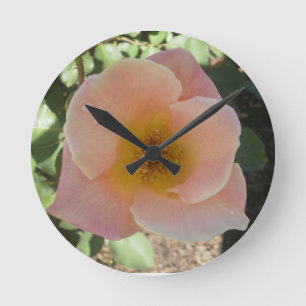 Peach Rose Clock