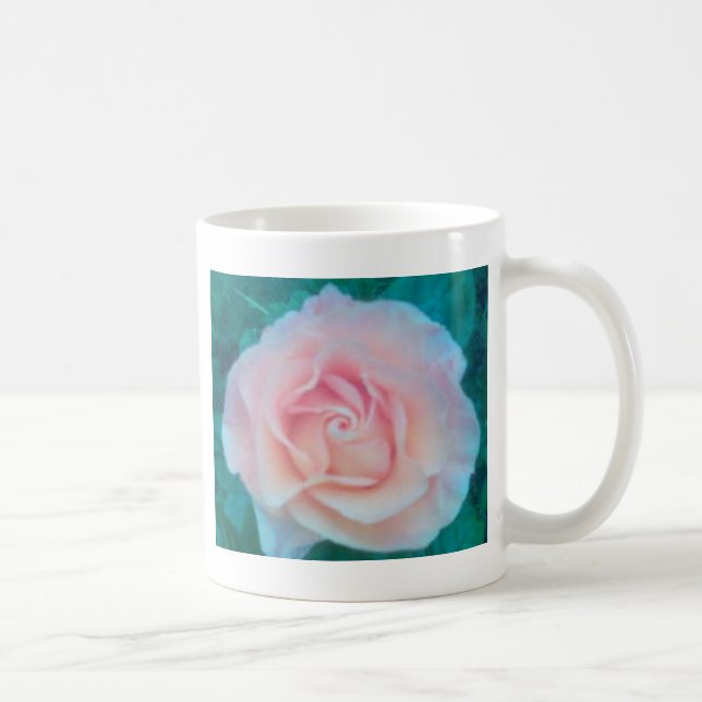 peach rose coffee mug (Right)