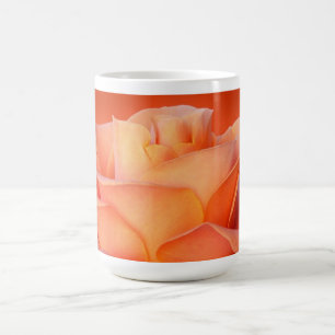Peach Rose Design Coffee Mug