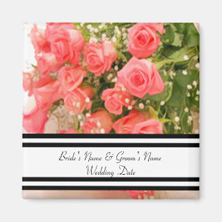 Peach Rose Favour Magnet Template