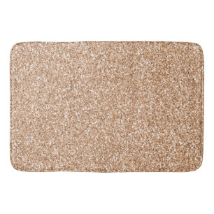 Peach Rose Gold Blush Glitter Glitz       Bath Mat