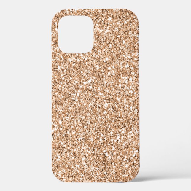 Peach Rose Gold Blush Glitter Glitz    Case-Mate iPhone Case (Back)