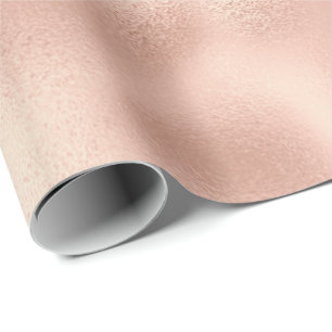 Peach Rose Gold Wrapping Paper