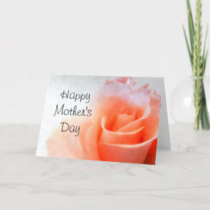 Peach Rose Happy Mother's Day Card