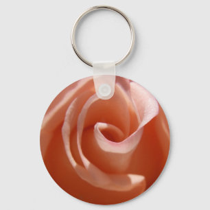 Peach Rose Keychain