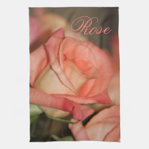 Peach Rose Kitchen Towel