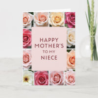 Peach Rose Mothers Wish Card