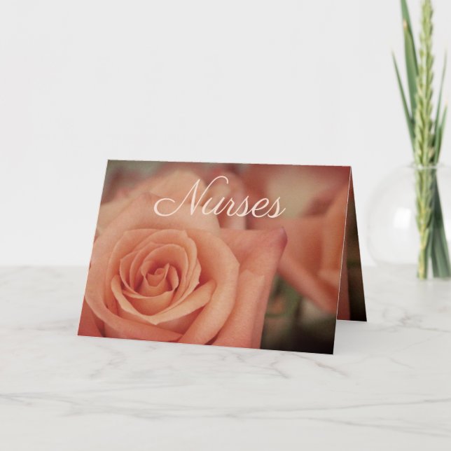 Peach Rose Photograph Card (Front)