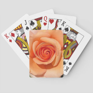 Peach Rose Playing Cards