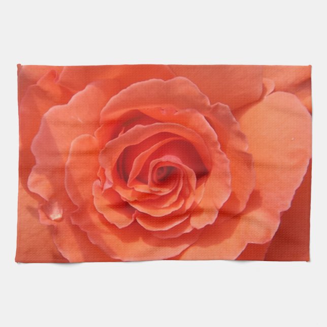 Peach rose towel (Horizontal)