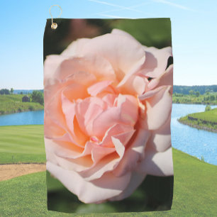 Peach Rose Upload Your Own Photo Custom Picture Golf Towel