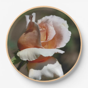 Peach Rosebud Party Paper Plate
