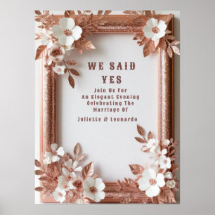 💍 Peach Roses Rose Gold Spring Wedding Decor 🌸