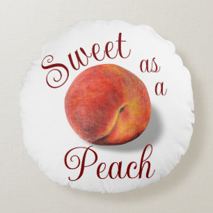 Peach Round Pillow