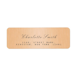 Peach Salmon Champaign Return Address Labels