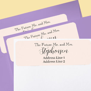 Peach Save The Date Custom Name Return Address